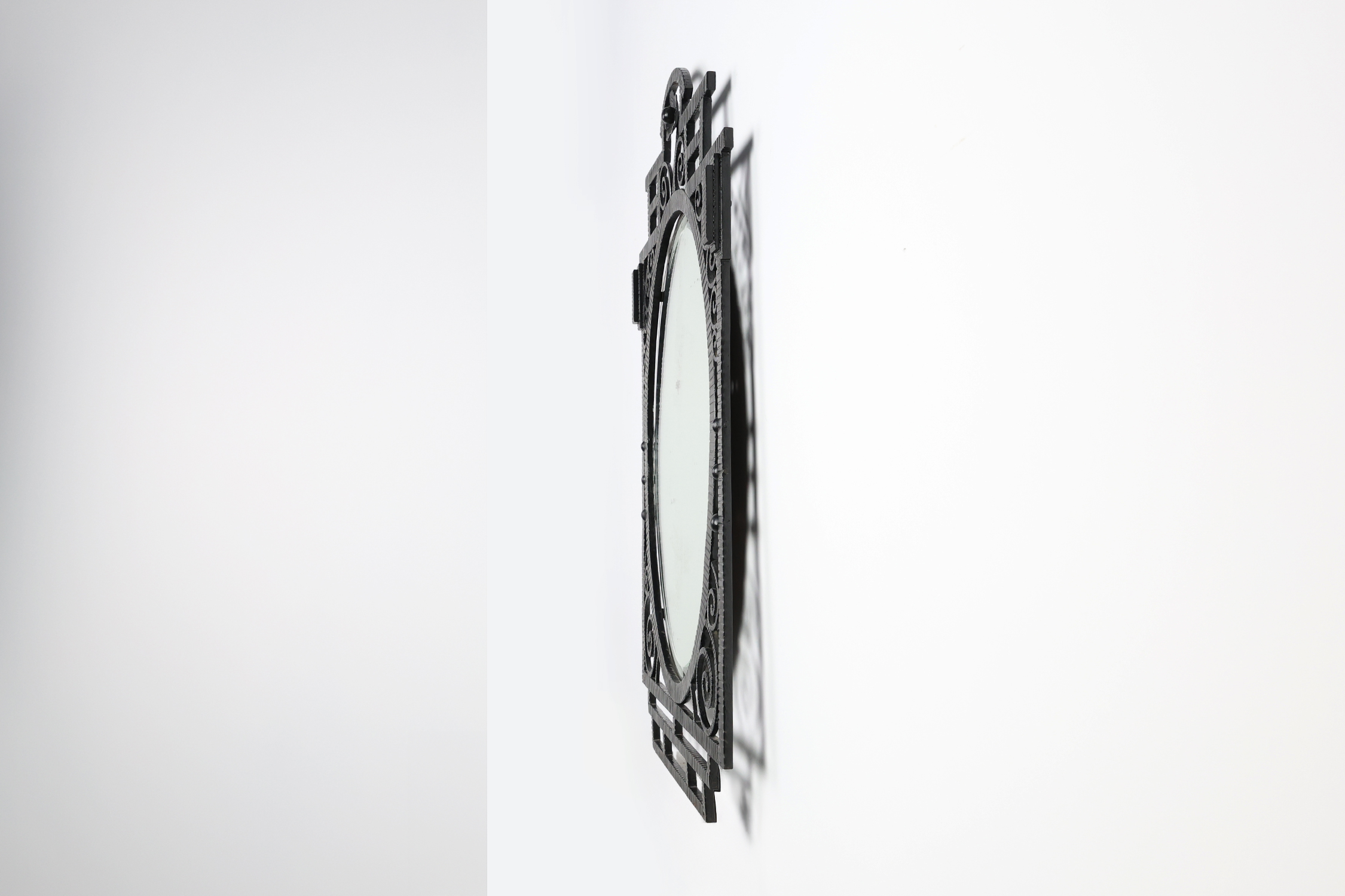 Art Deco Wrought Iron Mirror, France, 1925thumbnail